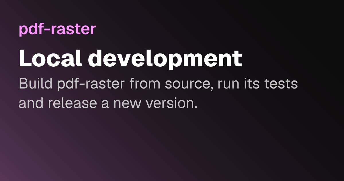 Local development | omsimos/pdf-raster